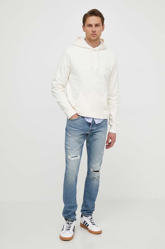 Polo Ralph Lauren hanorac de bumbac 710936510 bej SS24