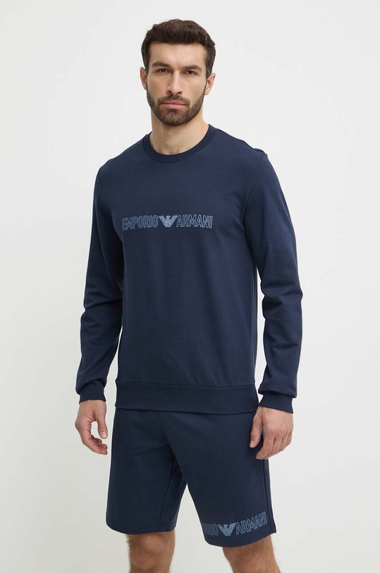 Emporio Armani Underwear bluza bawełniana lounge granatowy 111785.4R566