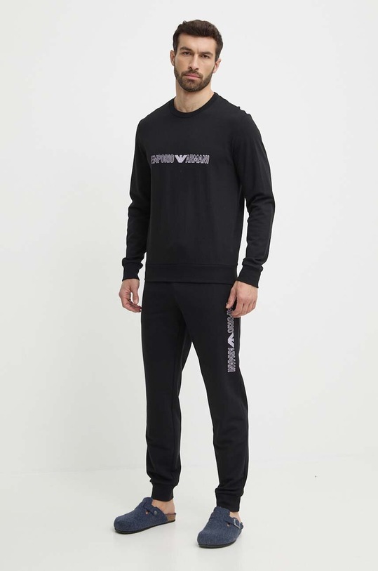Emporio Armani Underwear hanorac lounge din bumbac 111785.4R566 negru SS24