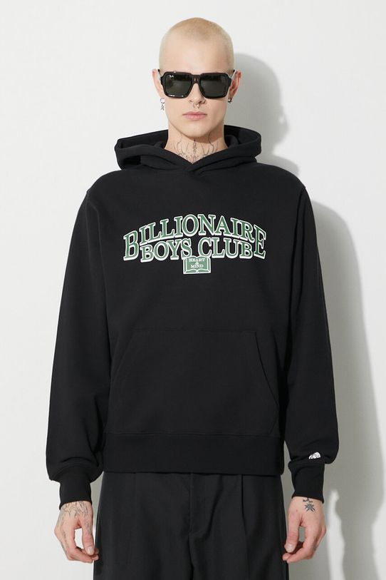 Billionaire Boys Club hanorac de bumbac Scholar Popover print negru B23434