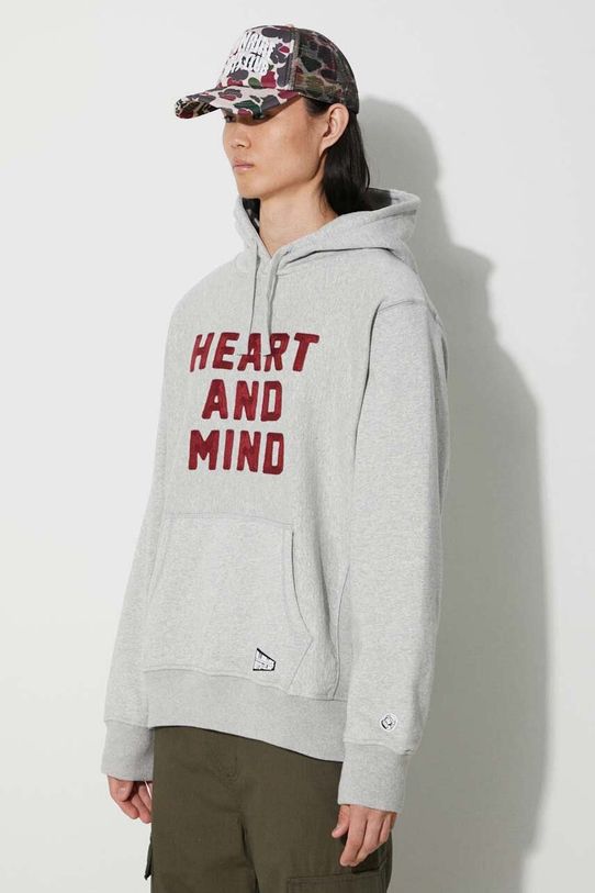 Billionaire Boys Club hanorac de bumbac Heart and Mind Popover gri B23433