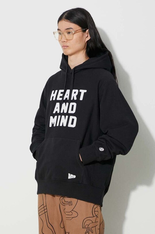 Bavlnená mikina Billionaire Boys Club Heart and Mind Popover čierna B23433