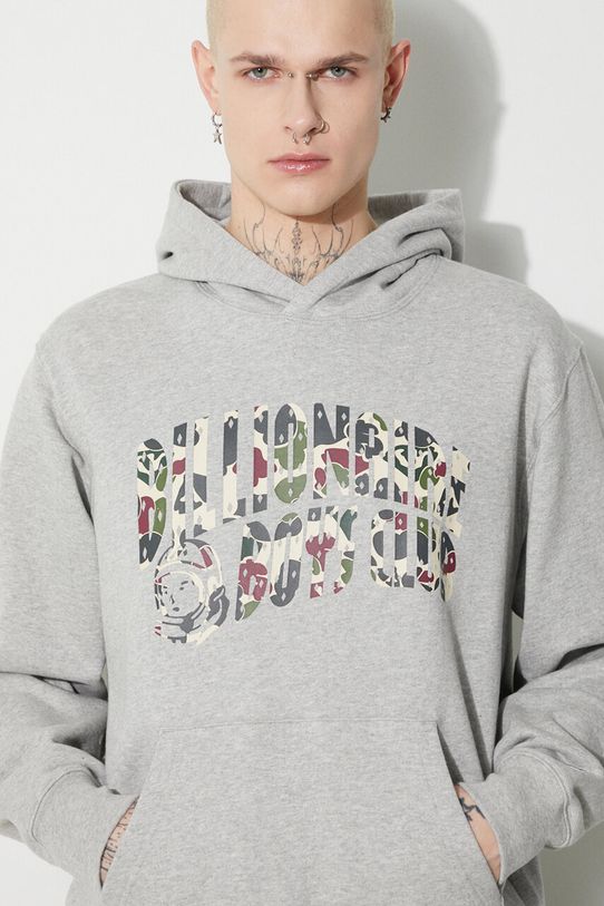 Billionaire Boys Club bluza bawełniana Duck Camo Arch Logo Popover nadruk szary B23432