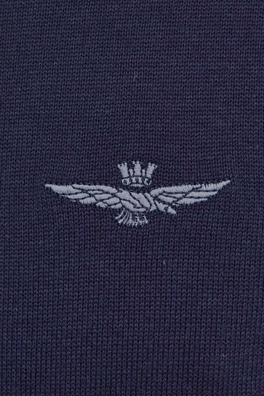 Aeronautica Militare sweter bawełniany MA1488L506 granatowy