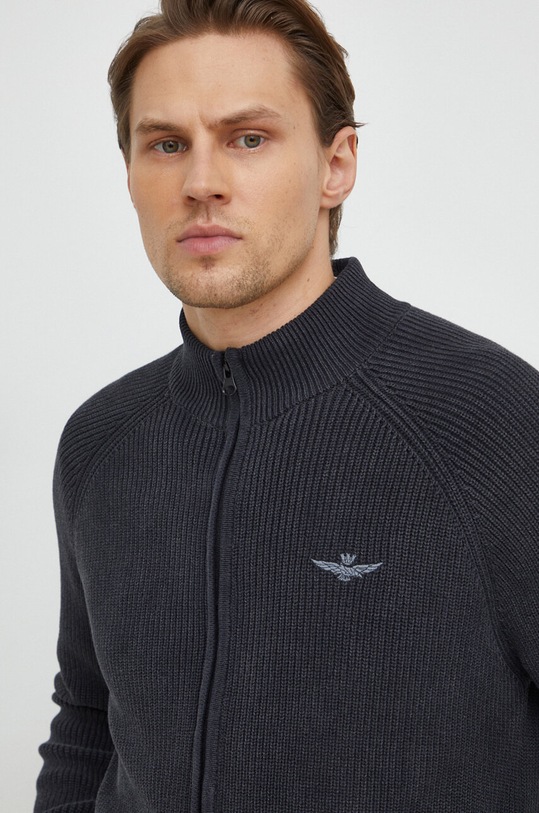 Aeronautica Militare kardigan bawełniany szary MA1492L528