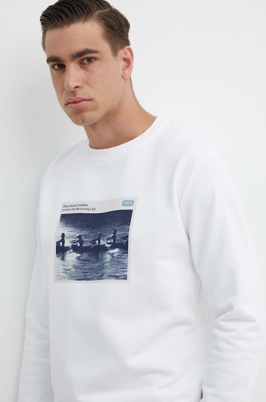 Бавовняна кофта Pepe Jeans RIKU білий PM582662