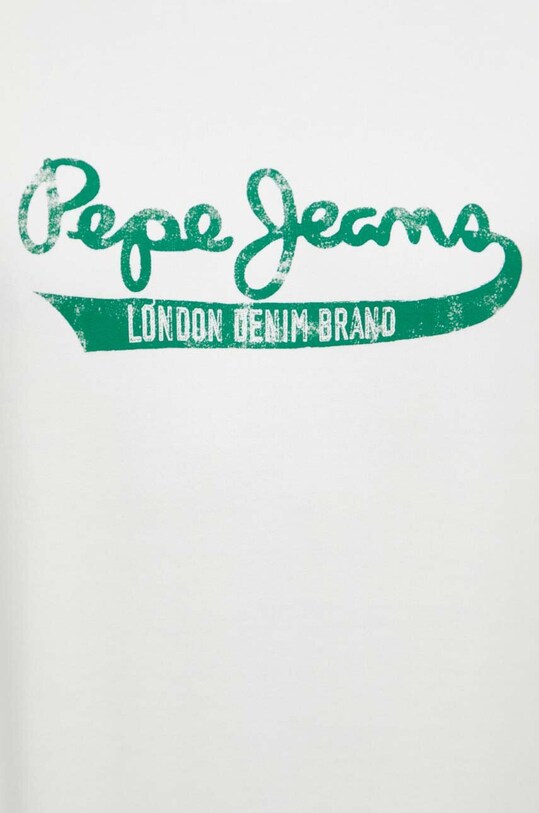 Pepe Jeans hanorac de bumbac PM582670 alb