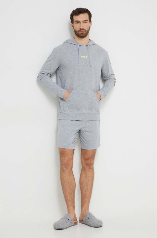 HUGO bluza lounge z kapturem szary 50518693