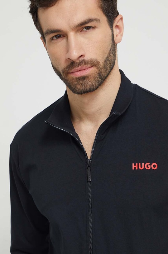 HUGO bluza lounge 50518700 czarny SS24