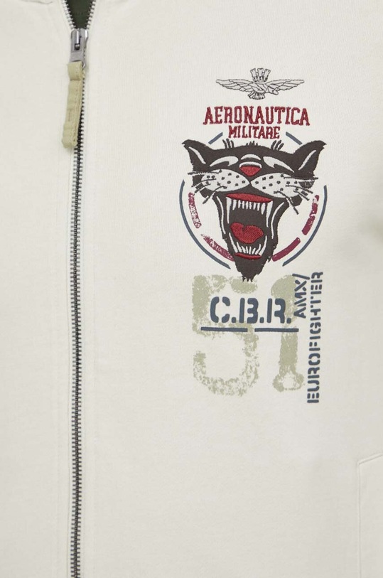 Bavlněná mikina Aeronautica Militare FE1881F501 béžová