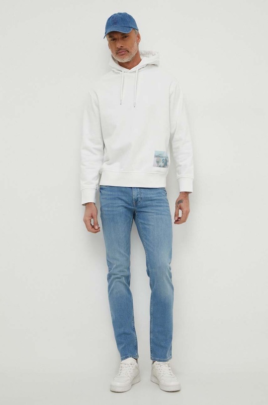 Armani Exchange bluza bawełniana 3DZMLE.ZJ4XZ biały SS24