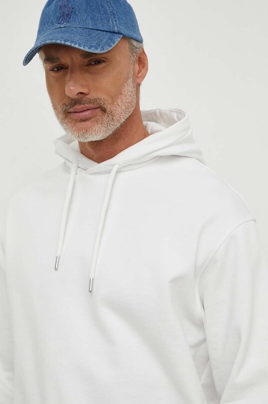 Armani Exchange hanorac de bumbac alb 3DZMLE.ZJ4XZ