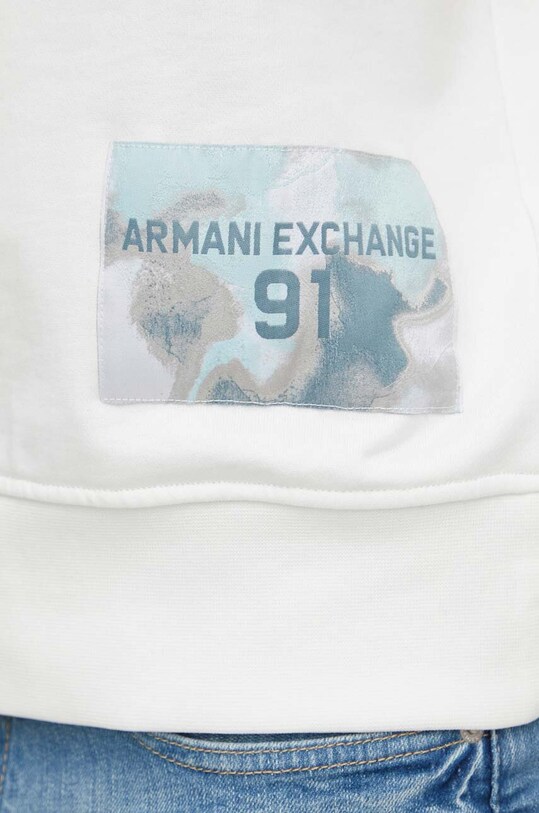 Armani Exchange hanorac de bumbac 3DZMLE.ZJ4XZ alb
