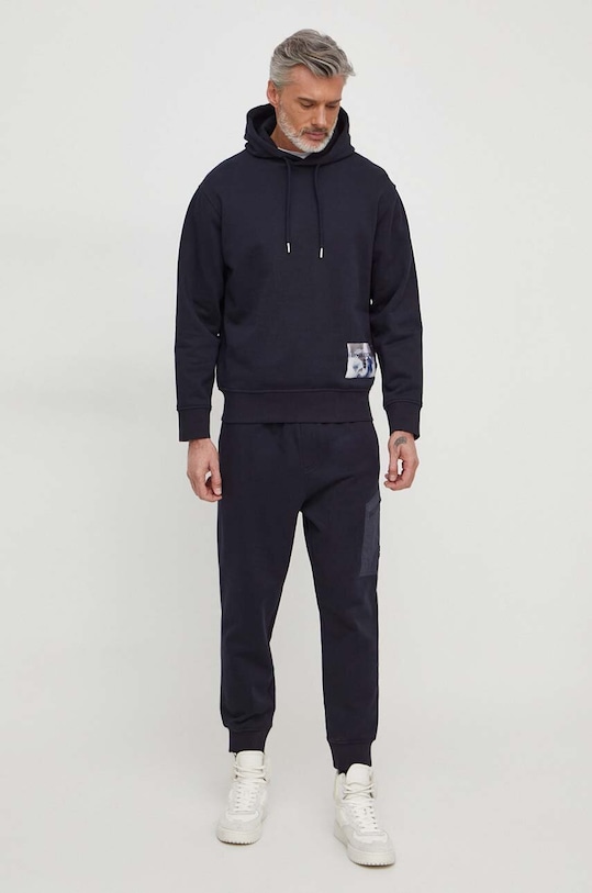 Armani Exchange bluza bawełniana 3DZMLE.ZJ4XZ granatowy SS24