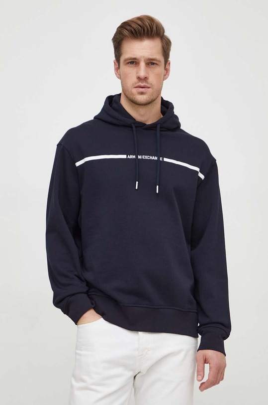 Armani Exchange bluza bawełniana granatowy 3DZMLF.ZJ4XZ