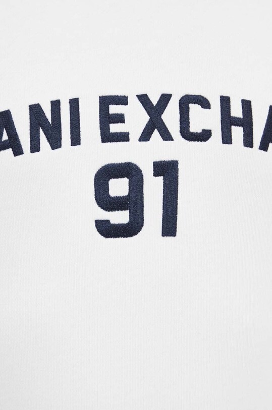 Armani Exchange hanorac de bumbac 3DZMLK.ZJ4XZ alb
