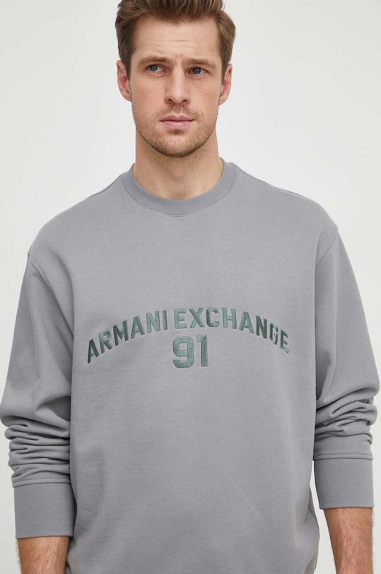 Armani Exchange bluza bawełniana szary 3DZMLK.ZJ4XZ