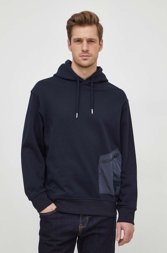 Armani Exchange bluza bawełniana bawełna granatowy 3DZMLL.ZJ4XZ