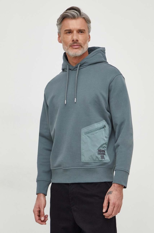 Armani Exchange bluza bawełniana bawełna zielony 3DZMLL.ZJ4XZ