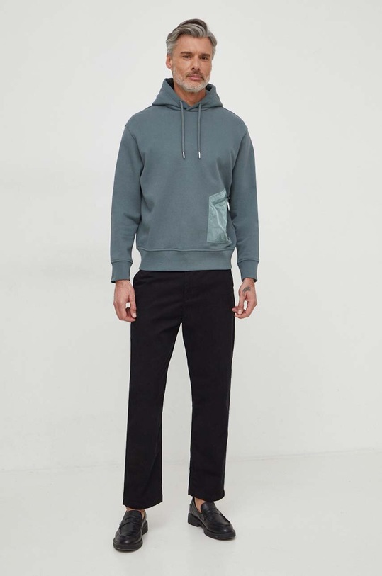 Armani Exchange bluza bawełniana 3DZMLL.ZJ4XZ zielony SS24