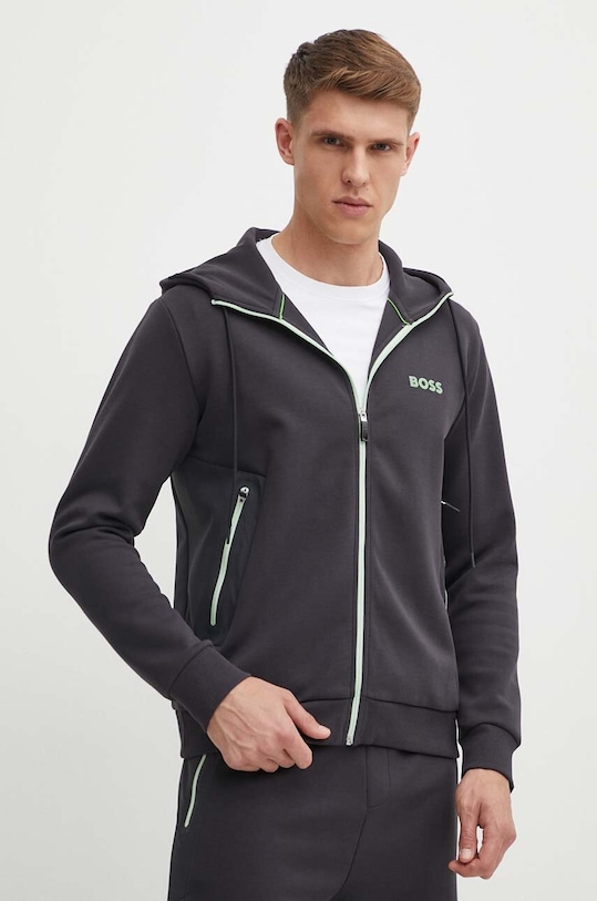 Boss Green bluza uni gri 50510319