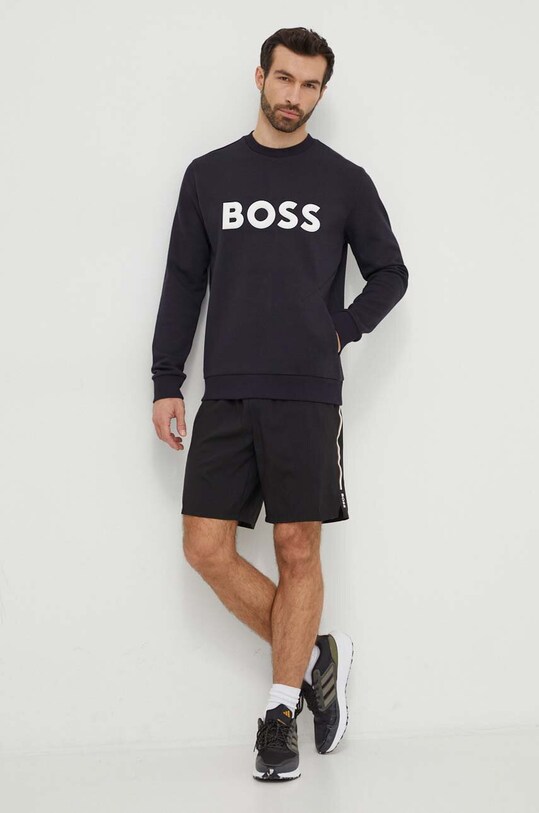 BOSS Green bluza 50510350 granatowy SS24