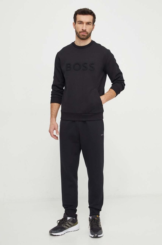 BOSS Green bluza 50510350 czarny SS24