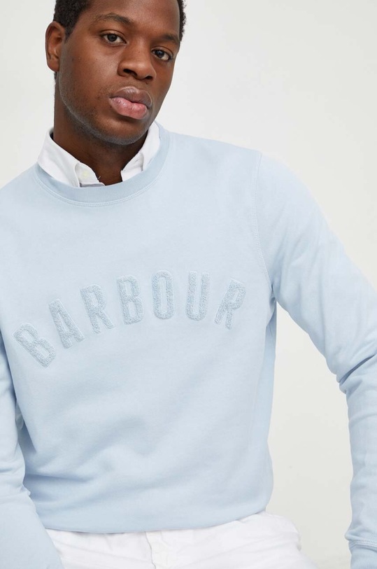 Barbour bluza bawełniana niebieski MOL0483