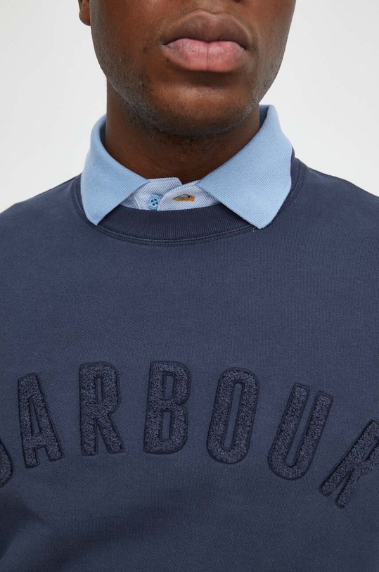 Хлопковая кофта Barbour MOL0483 тёмно-синий