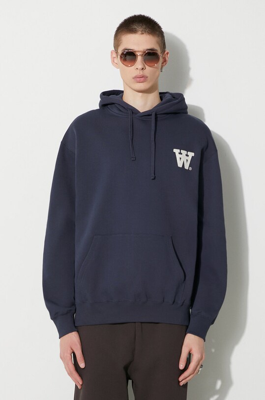 Wood Wood bluza bawełniana Cass AA Moss Embroidery Hoodie