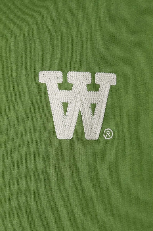 Бавовняна кофта Wood Wood Cass AA Moss Embroidery Hoodie 10285606.2424