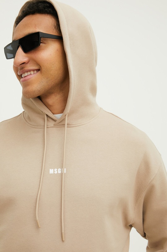 MSGM bluza bawełniana bawełna beżowy 3640MM509.247000