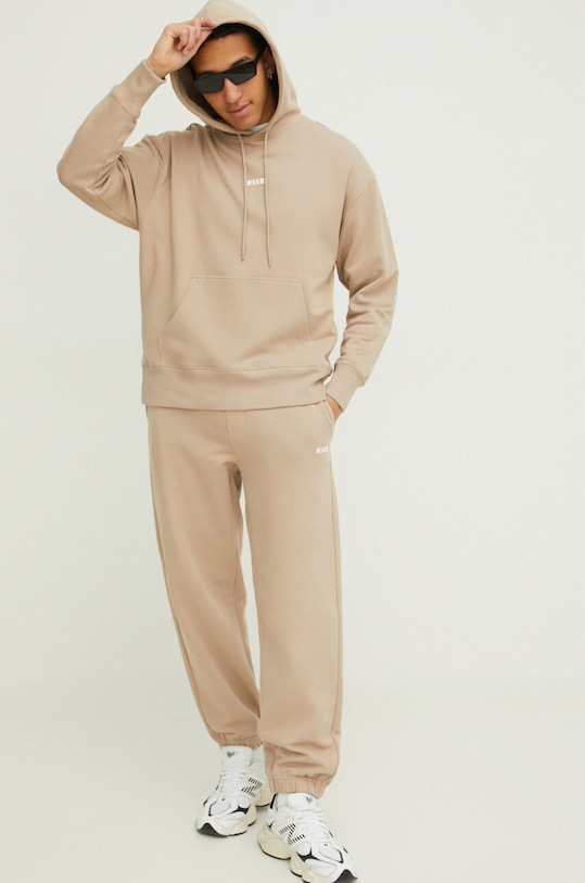 MSGM bluza bawełniana 3640MM509.247000 beżowy SS24