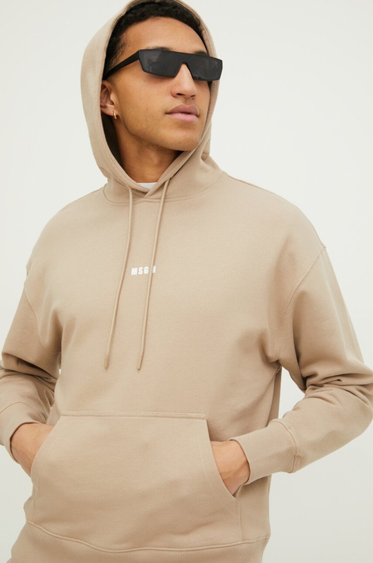 MSGM bluza bawełniana beżowy 3640MM509.247000