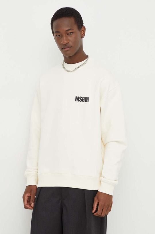 Odzież MSGM bluza bawełniana 3640MM129.247001 beżowy