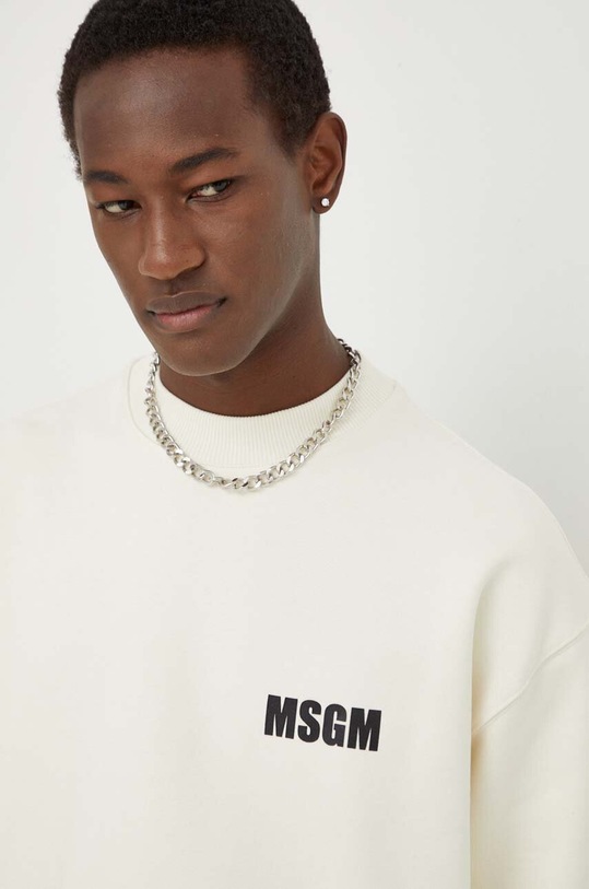 MSGM bluza bawełniana 3640MM129.247001 beżowy