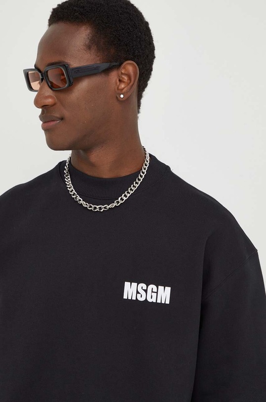 MSGM bluza bawełniana 3640MM129.247001 czarny