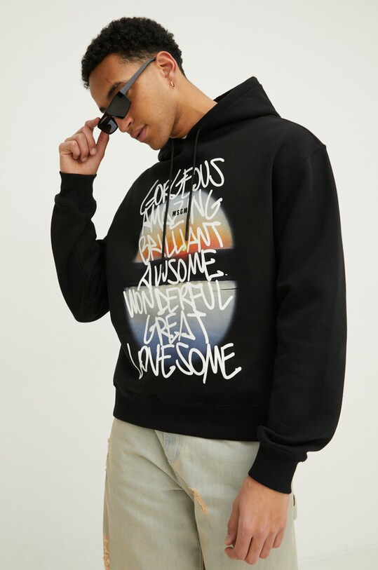 Одежда Хлопковая кофта MSGM 3640MM145.247001 чёрный
