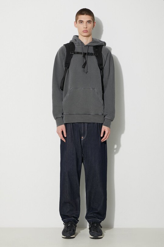 Odzież Carhartt WIP bluza bawełniana Hooded Taos Sweat I032923.654GD szary