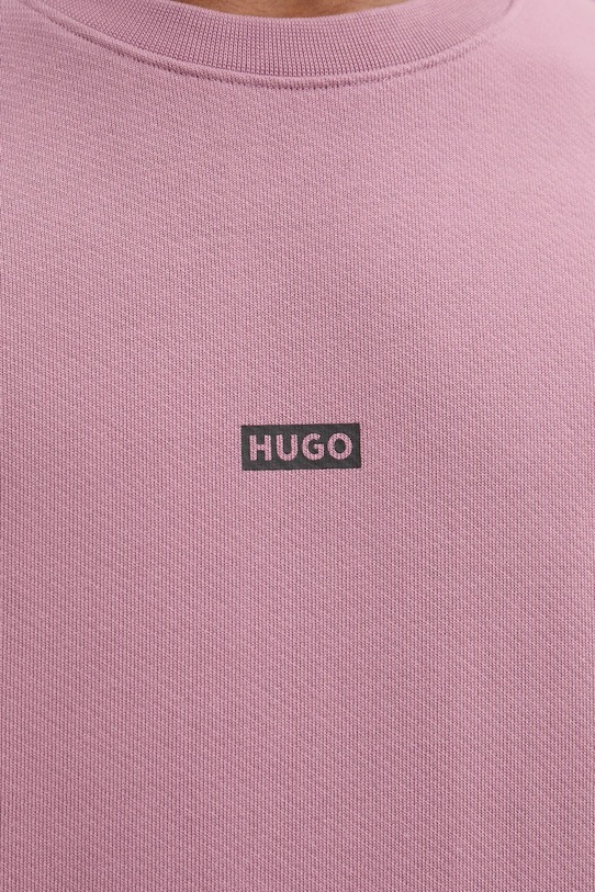 Hugo Blue bluza bawełniana 50510732 różowy