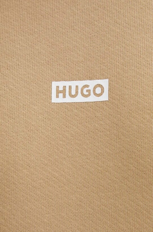 Хлопковая кофта Hugo Blue 50510732 бежевый