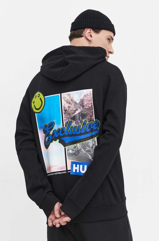 Odzież HUGO Blue bluza bawełniana 50513290 czarny