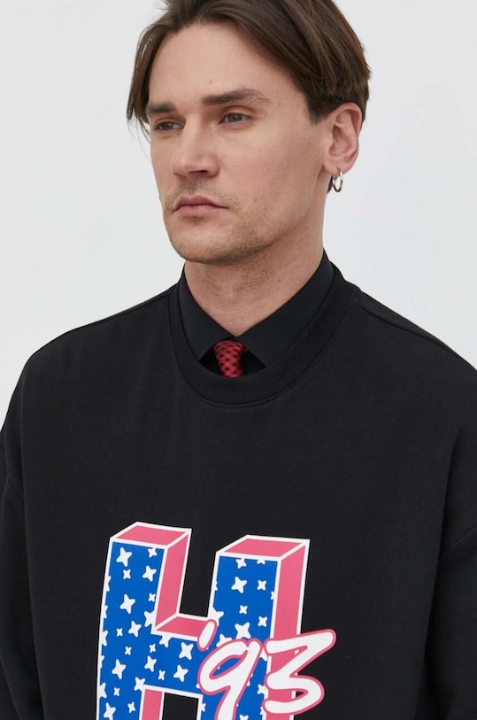 HUGO Blue bluza bawełniana 50513437 czarny