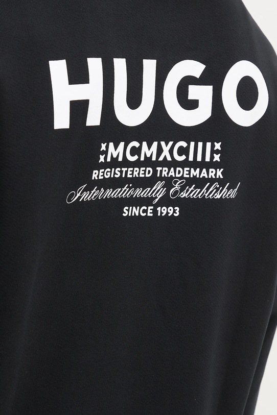 Βαμβακερή μπλούζα Hugo Blue 50520017 μαύρο