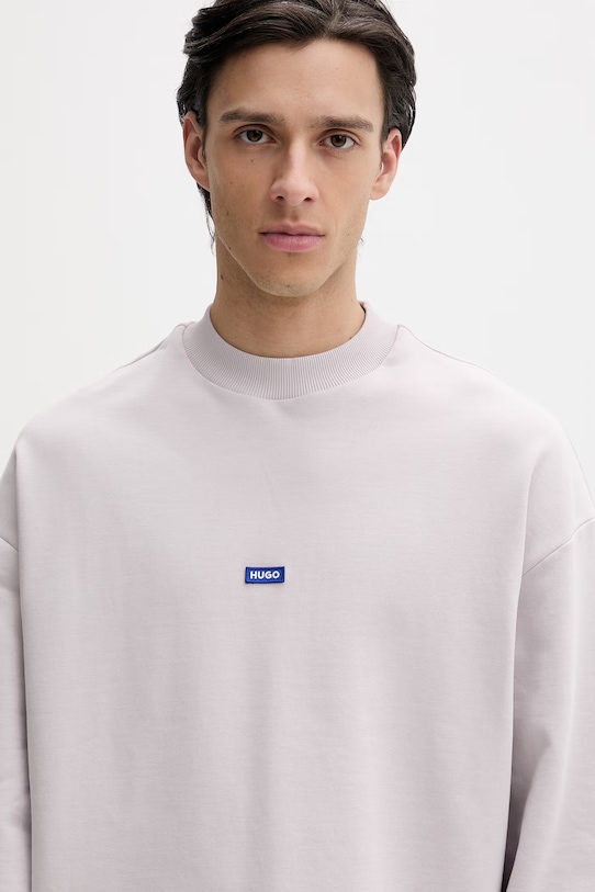 Βαμβακερή μπλούζα Hugo Blue μωβ 50522359