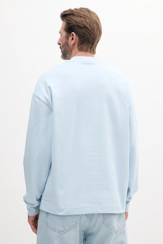Bombažen pulover Hugo Blue 50522359 modra SS25
