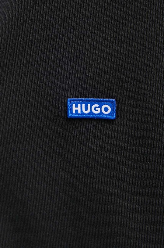 Βαμβακερή μπλούζα Hugo Blue 50522366 μαύρο