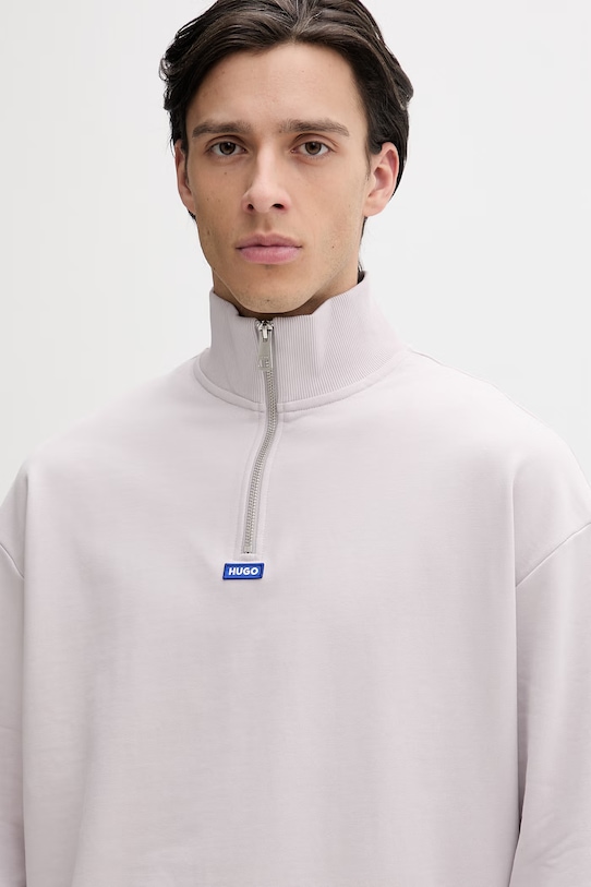 Bavlnená mikina Hugo Blue fialová 50522367