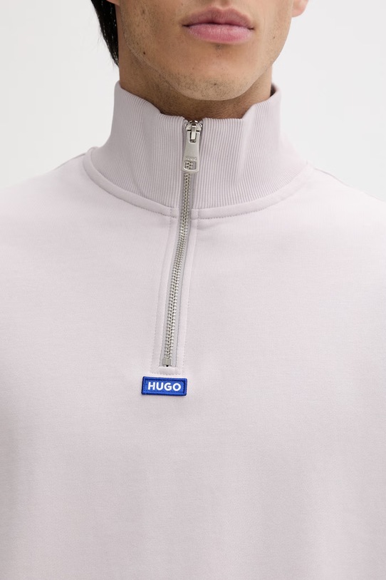 Βαμβακερή μπλούζα Hugo Blue 50522367 μωβ