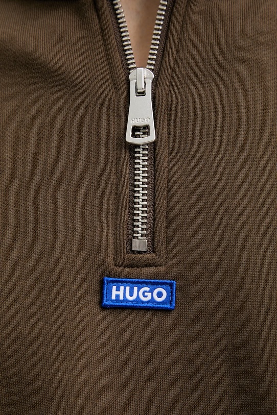 Хлопковая кофта Hugo Blue 50522367 коричневый